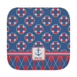 Buoy & Argyle Print Face Towel (Personalized)