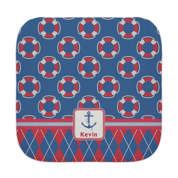 Custom Buoy & Argyle Print Face Towel (Personalized)
