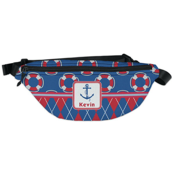 Custom Buoy & Argyle Print Fanny Pack - Classic Style (Personalized)