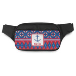 Buoy & Argyle Print Fanny Pack - Modern Style (Personalized)