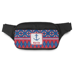 Buoy & Argyle Print Fanny Pack - Modern Style (Personalized)