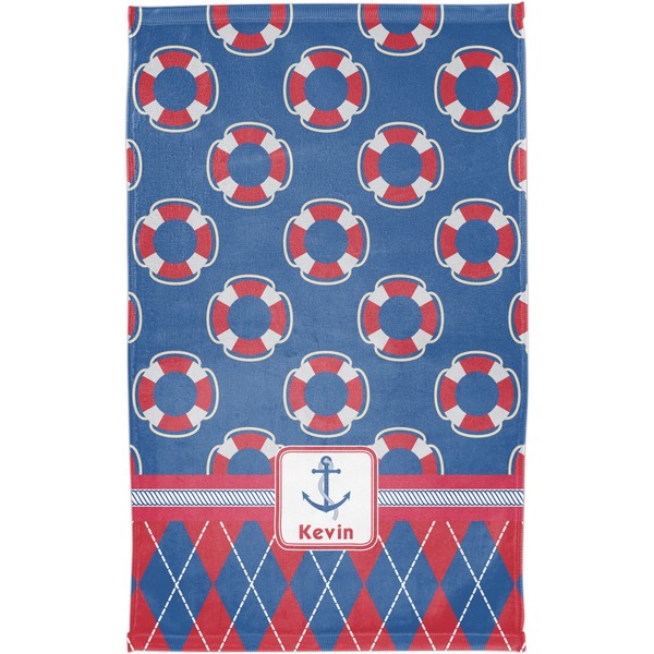 Buoy & Argyle Print Finger Tip Towel - Full View