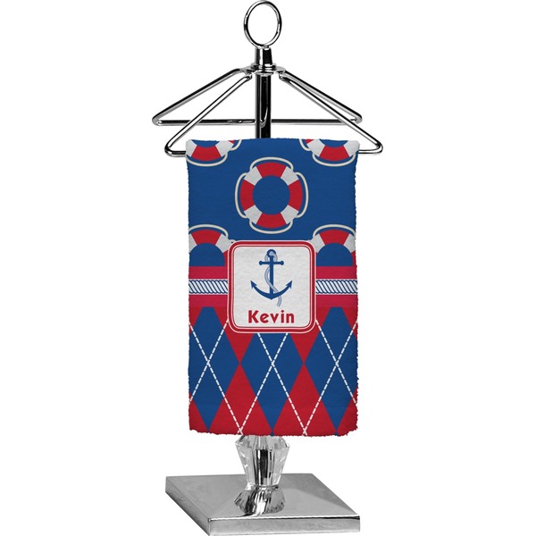 Custom Buoy & Argyle Print Finger Tip Towel - Full Print (Personalized)