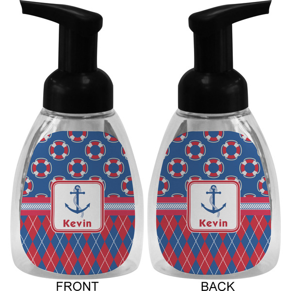 Buoy & Argyle Print Foam Soap Bottle (Front & Back)