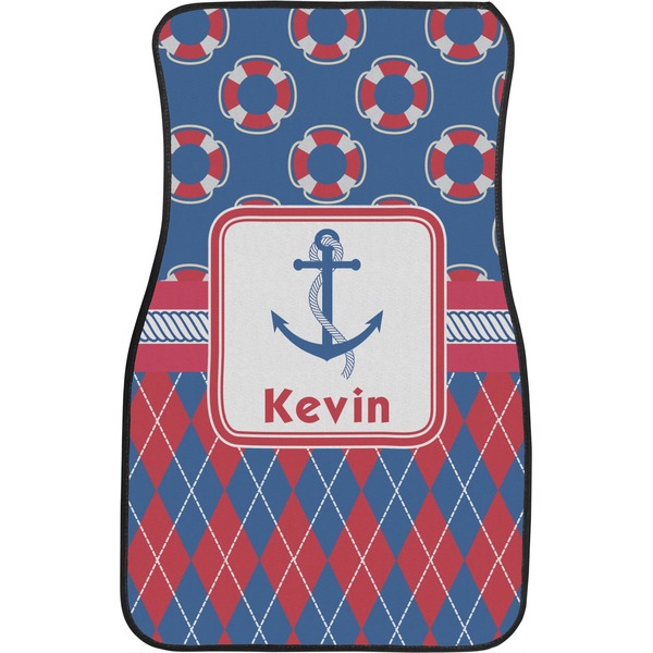 Buoy & Argyle Print Front Seat Car Mat