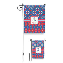 Buoy & Argyle Print Garden Flag (Personalized)