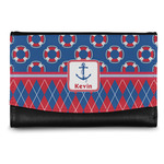 Buoy & Argyle Print Genuine Leather Women's Wallet - Small (Personalized)