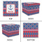 Buoy & Argyle Print Gift Boxes with Lid - Canvas Wrapped - Medium - Approval