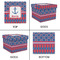 Buoy & Argyle Print Gift Boxes with Lid - Canvas Wrapped - X-Large - Approval
