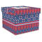 Buoy & Argyle Print Gift Boxes with Lid - Canvas Wrapped - X-Large - Front/Main