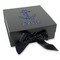 Buoy & Argyle Print Gift Boxes with Magnetic Lid - Black - Front (angle)