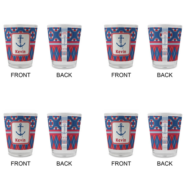 Buoy & Argyle Print Glass Shot Glass - Standard - Set of 4 - APPROVAL