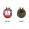 Buoy & Argyle Print Golf Ball Hat Clip Marker - Apvl - GOLD