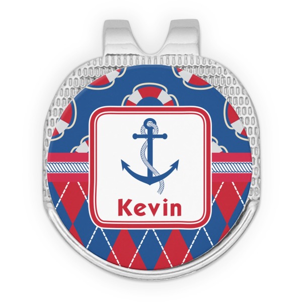 Buoy & Argyle Print Golf Ball Hat Marker Hat Clip