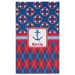 Buoy & Argyle Print Golf Towel - Poly-Cotton Blend w/ Name or Text