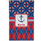 Buoy & Argyle Print Golf Towel - Poly-Cotton Blend - Small w/ Name or Text