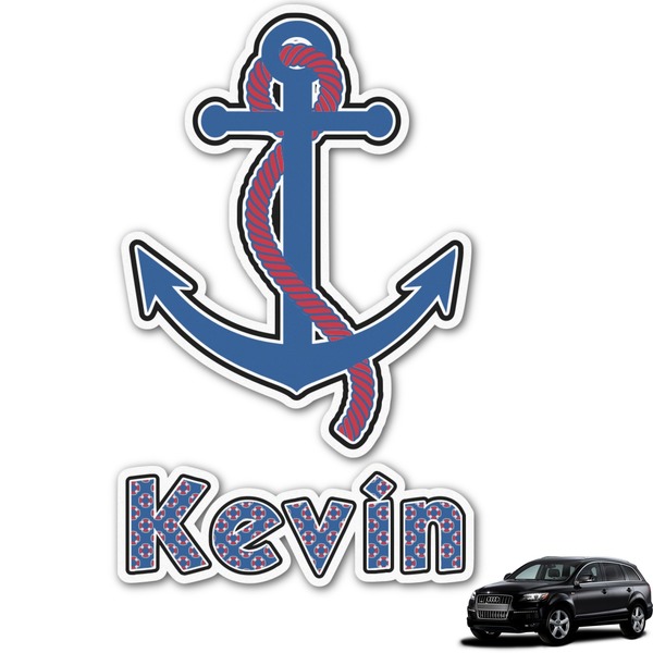 Custom Buoy & Argyle Print Graphic Car Decal (Personalized)