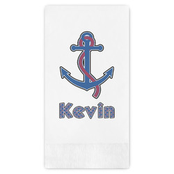 Buoy & Argyle Print Guest Napkins - Full Color - Embossed Edge (Personalized)