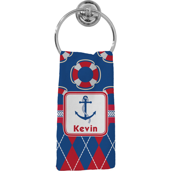 Custom Buoy & Argyle Print Hand Towel - Full Print (Personalized)