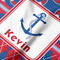Buoy & Argyle Print Hooded Baby Towel- Detail Close Up