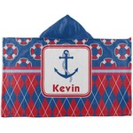 Buoy & Argyle Print Kids Hooded Towel (Personalized)