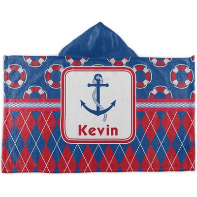 Buoy & Argyle Print Kids Hooded Towel (Personalized)