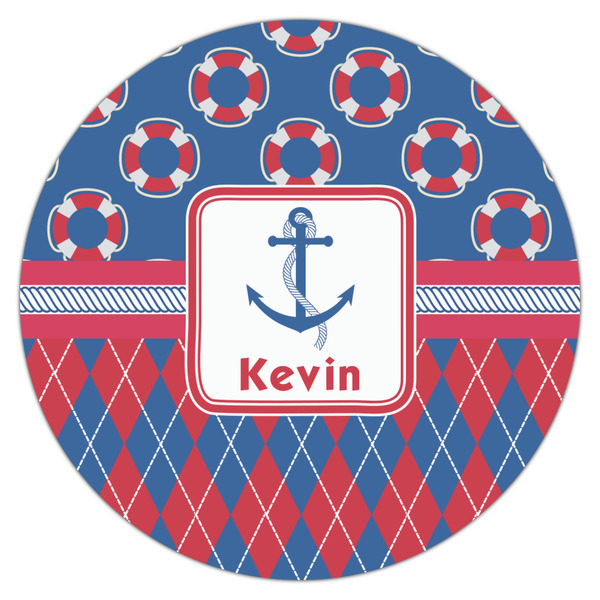 Buoy & Argyle Print Icing Circle - Large - Single