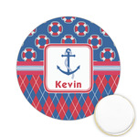 Buoy & Argyle Print Printed Cookie Topper - 2.15" (Personalized)