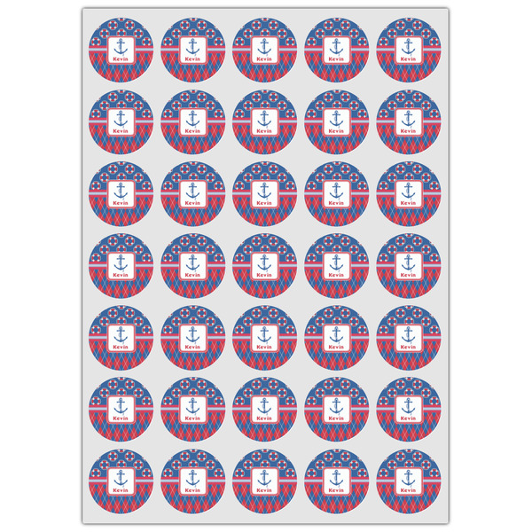 Buoy & Argyle Print Icing Circle - XSmall - Set of 35
