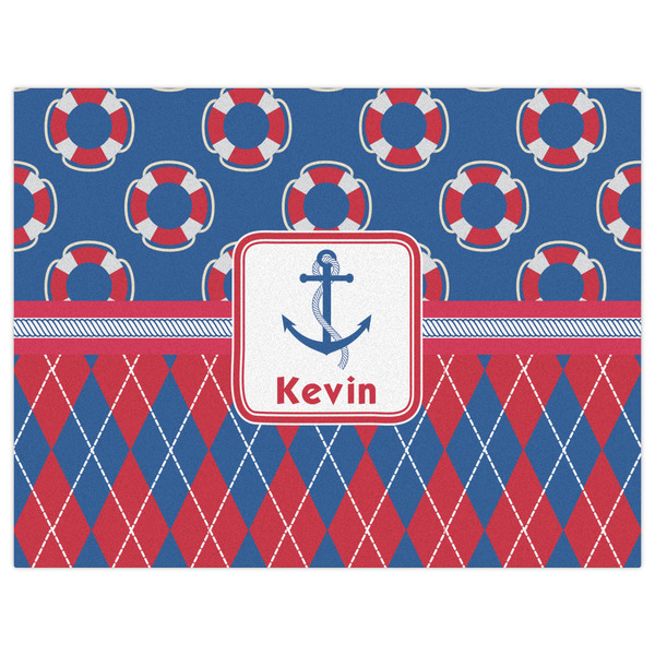Buoy & Argyle Print Indoor / Outdoor Rug - 6'x8' - Front Flat