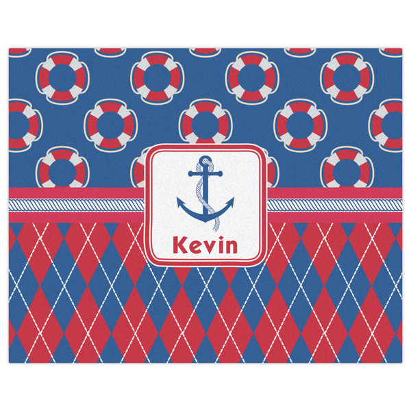 Buoy & Argyle Print Indoor / Outdoor Rug - 8'x10' - Front Flat