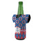 Buoy & Argyle Print Jersey Bottle Cooler - ANGLE (on bottle)