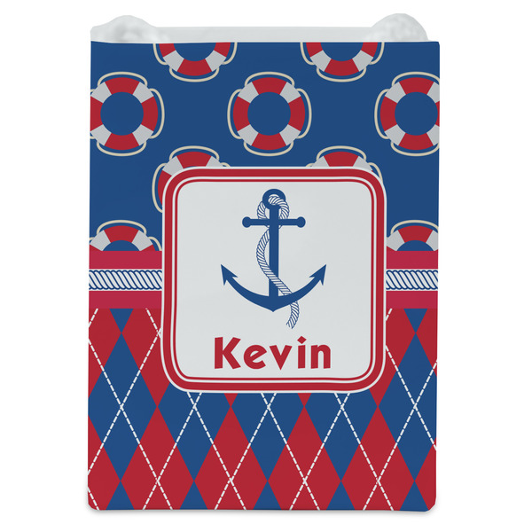 Buoy & Argyle Print Jewelry Gift Bag - Gloss - Front