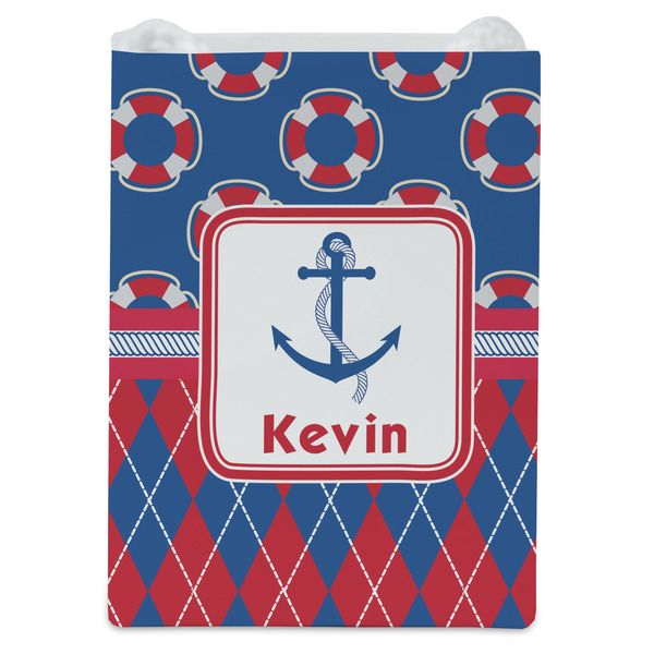 Buoy & Argyle Print Jewelry Gift Bag - Matte - Front