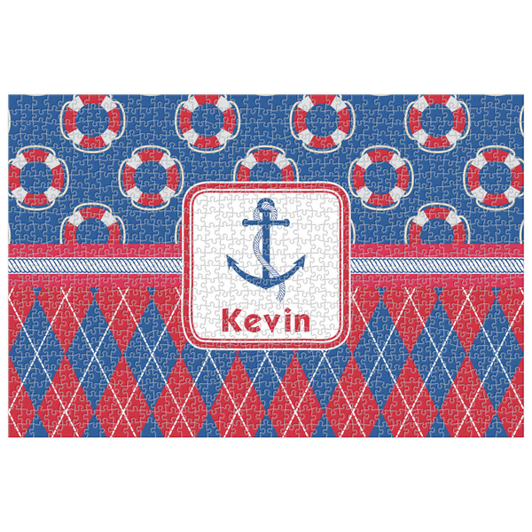 Custom Buoy & Argyle Print Jigsaw Puzzle - 1000-piece (Personalized)