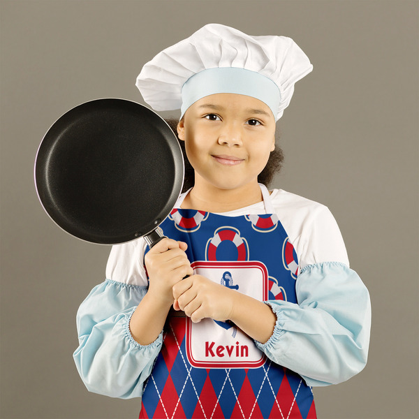 Buoy & Argyle Print Kid's Aprons - Medium - Lifestyle