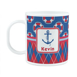 Buoy & Argyle Print Plastic Kids Mug (Personalized)
