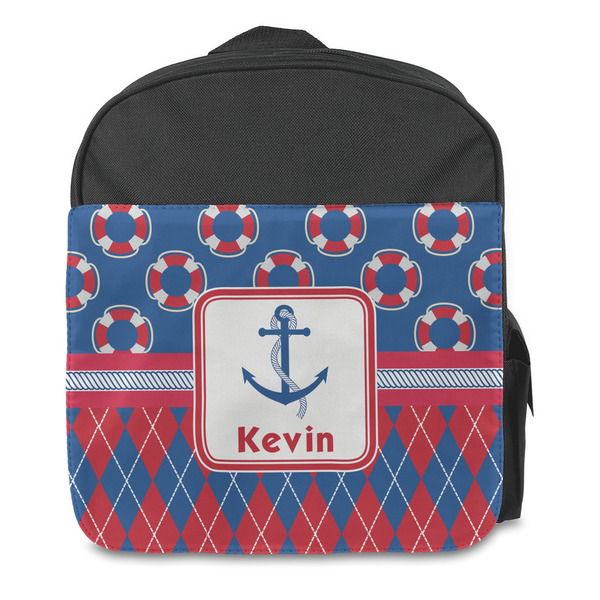 Buoy & Argyle Print Kids Backpack - Front