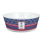 Buoy & Argyle Print Kid's Bowl (Personalized)