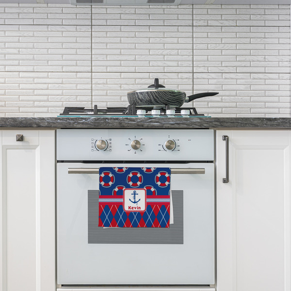 Buoy & Argyle Print Kitchen Towel - Poly Cotton - Lifestyle