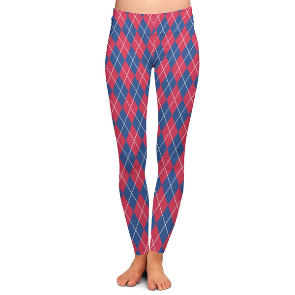 Custom Buoy & Argyle Print Ladies Leggings - Extra Small