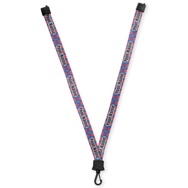 Custom Buoy & Argyle Print Lanyard (Personalized)