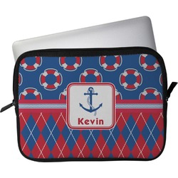 Buoy & Argyle Print Laptop Sleeve / Case (Personalized)