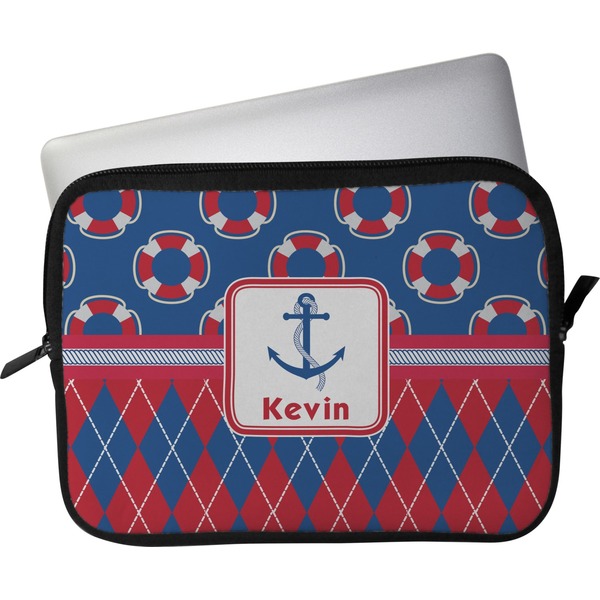 Custom Buoy & Argyle Print Laptop Sleeve / Case (Personalized)