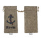 Buoy & Argyle Print Large Burlap Gift Bags - Front Approval