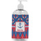 Buoy & Argyle Print Plastic Soap / Lotion Dispenser (16 oz - Large - White) (Personalized)