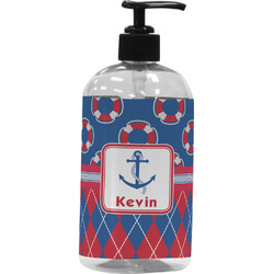 Buoy & Argyle Print Plastic Soap / Lotion Dispenser (Personalized)