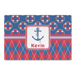 Buoy & Argyle Print Large Rectangle Car Magnet (Personalized)