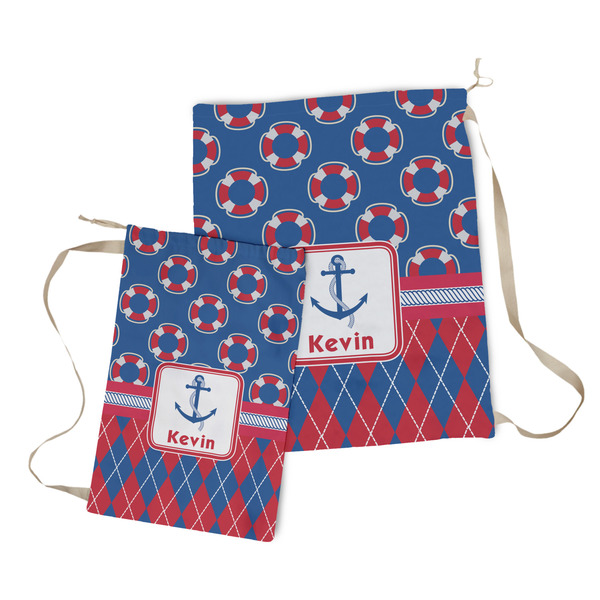 Buoy & Argyle Print Laundry Bag - Both Bags