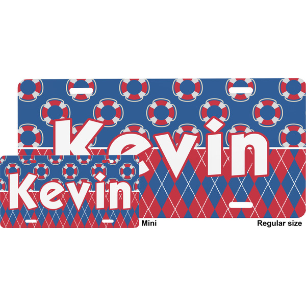 Buoy & Argyle Print License Plate (Sizes)